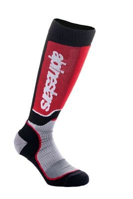 Alpinestars MX Plus Youth Sock - Black Grey Red