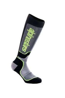 Alpinestars MX Plus Youth Sock - Black Grey Yellow