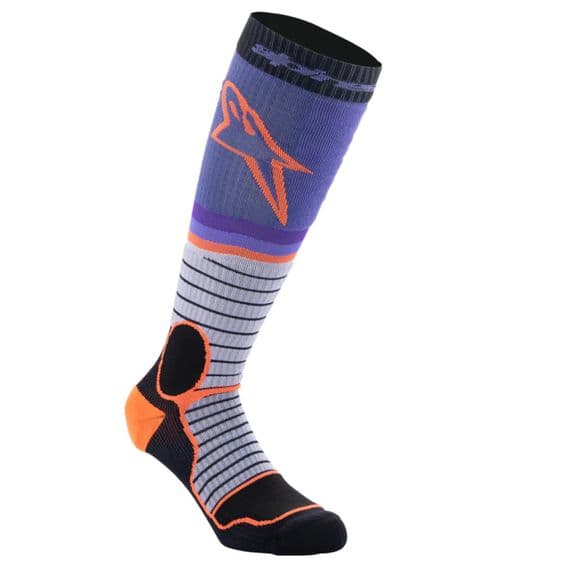 Alpinestars MX Pro Motocross Socks - Black/ Grey/ Purple