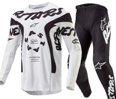 Alpinestars Racer Hana Motocross Kit Combo - Black White