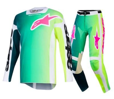 Alpinestars Racer Portl Motocross Kit Combo - Green White