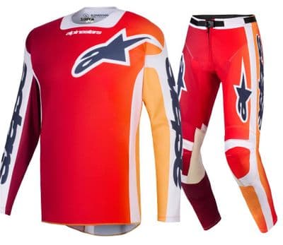 Alpinestars Racer Portl Motocross Kit Combo - Red Grey