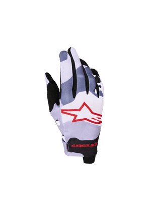 Alpinestars Radar Youth Motocross Gloves- Grey Red