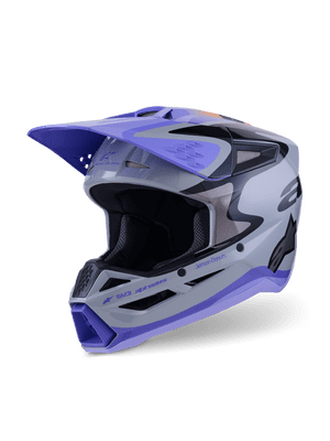 Alpinestars S-M3 Jetson Motocross Helmet - Purple Grey