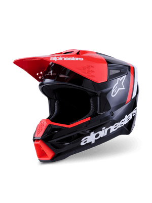 Alpinestars S-M3 Radium Motocross Helmet - Black Red