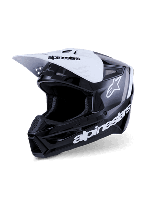 Alpinestars S-M3 Radium Motocross Helmet - Black White