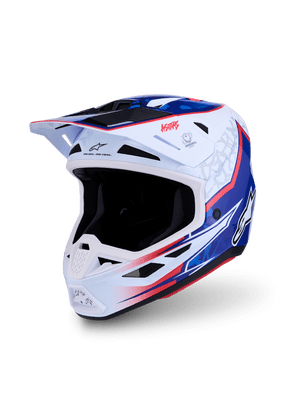 Alpinestars S-M7 Blaster Helmet - Blue Red