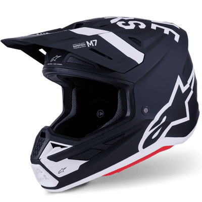Alpinestars S-M7 Dash Helmet - Black White Matte