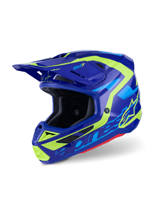 Alpinestars S-M7 Deed Helmet - Blue Yellow