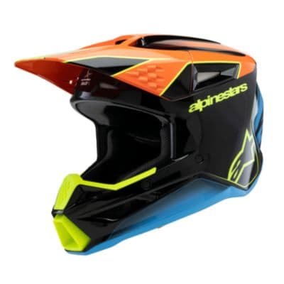 Alpinestars SM3 Youth Fray Motocross Helmet - Black Orange Yellow