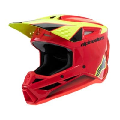 Alpinestars SM3 Youth Fray Motocross Helmet - Red Yellow Black