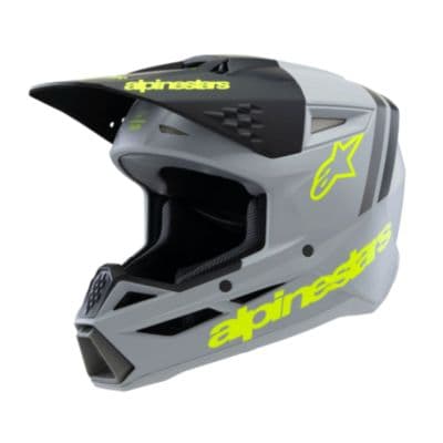 Alpinestars SM3 Youth Radium Motocross Helmet -Grey Black