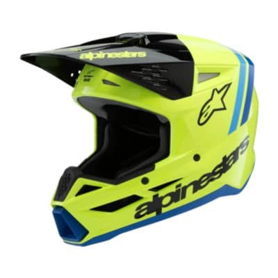 Alpinestars SM3 Youth Radium Motocross Helmet -Yellow Black
