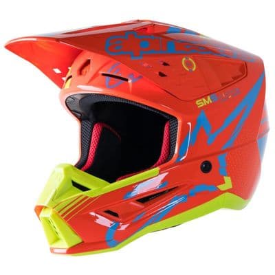 Alpinestars SM5 Action Motocross Helmet - Orange Yellow