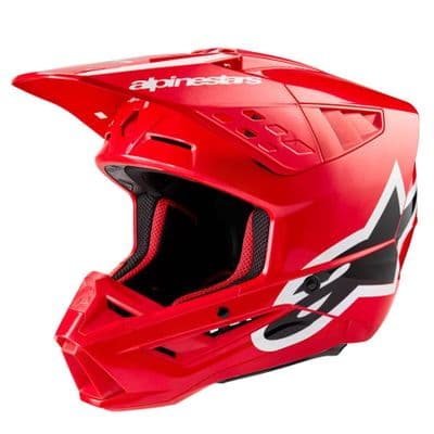 Alpinestars SM5 Corp Motocross Helmet - Red Gloss