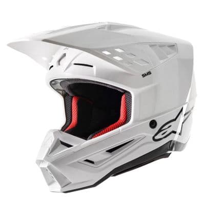 Alpinestars SM5 Solid Motocross Helmet - Gloss White