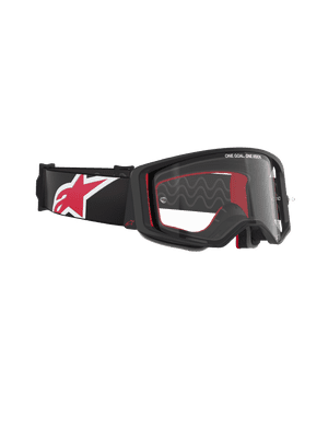 Alpinestars Supertech Corp Black Red Goggles - Clear Lens