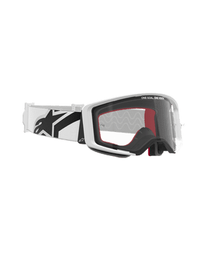 Alpinestars Supertech Corp Black White Goggles - Clear Lens