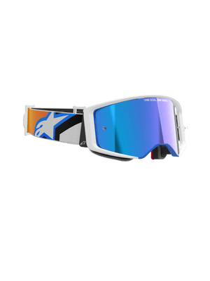Alpinestars Supertech Corp Blue Orange Goggles - Mirror Lens