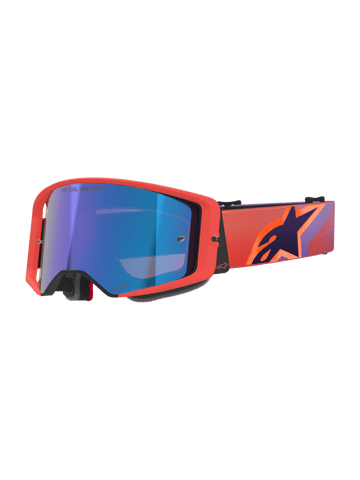 Alpinestars Supertech Corp Coral Purple Goggles - Mirror Lens