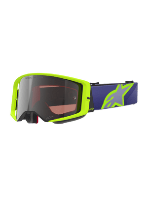 Alpinestars Supertech Corp Purple Yellow Goggles - Mirror Lens