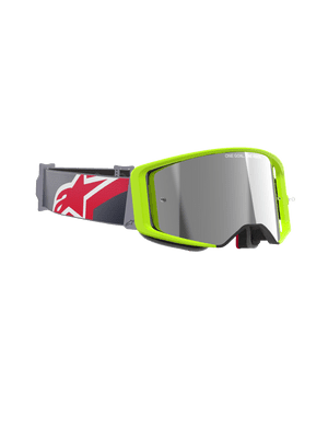 Alpinestars Supertech Corp Yellow Red Goggles - Mirror Lens