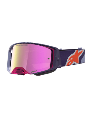 Alpinestars Supertech Hiten Goggles - Red Pink Mirror Lens