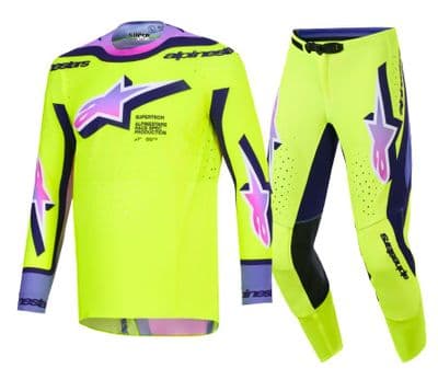 Alpinestars Supertech Vista Motocross Kit Combo - Yellow Purple