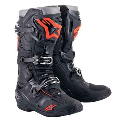 Alpinestars Tech 10 Black Red Flo Motocross Boots
