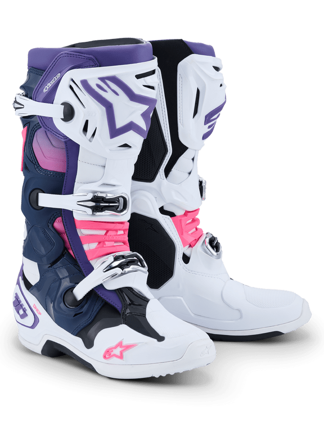 Alpinestars Tech 10 Motocross Boots - White Navy Pink