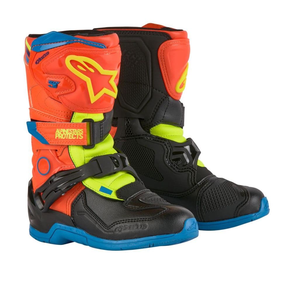 Alpinestars Tech 3s Kids Motocross Boots - Orange Yellow