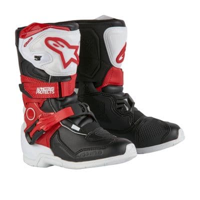 Alpinestars Tech 3s Kids Motocross Boots - White Black Red