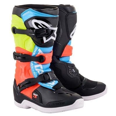 Alpinestars Tech 3s Kids Youth Motocross Boots - Black Yellow Red
