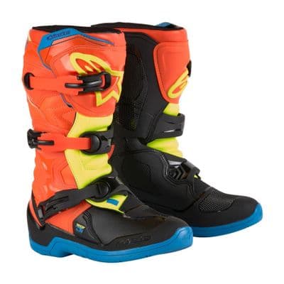 Alpinestars Tech 3s Kids Youth Motocross Boots - Orange Yellow