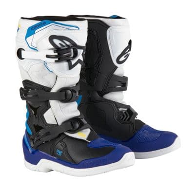 Alpinestars Tech 3s Kids Youth Motocross Boots -White Black Blue