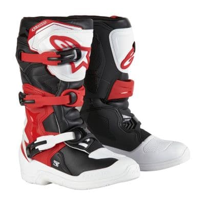 Alpinestars Tech 3s Kids Youth Motocross Boots -White Black Red