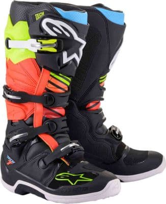 Alpinestars Tech 7 MX Boots - Black Yellow Red Flo