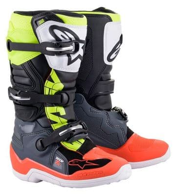 Alpinestars Tech 7S Youth MX Boot - Grey Red Flo