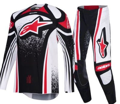 Alpinestars Techstar Nomur Motocross Kit Combo - Black White Red