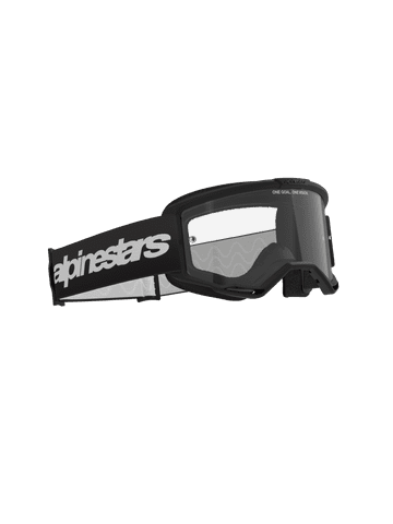Alpinestars Vision 3 Wordmark Black Goggles - Clear Lens