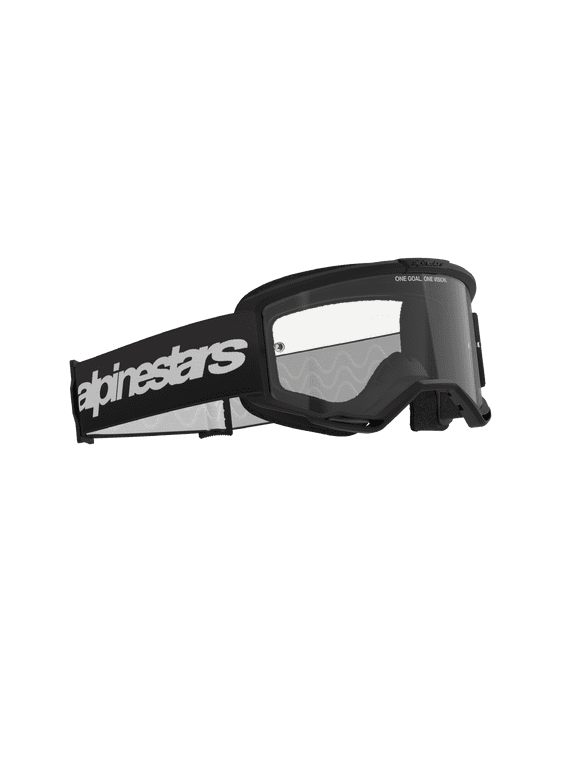 Alpinestars Vision 3 Wordmark Black Goggles - Clear Lens