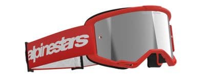 Alpinestars Vision 3 Wordmark Red Goggles - Mirror Lens