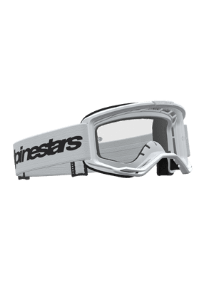 Alpinestars Vision 3 Wordmark White Goggles - Clear Lens