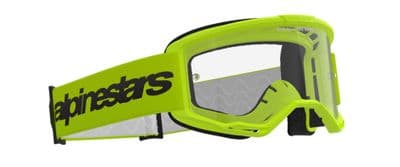 Alpinestars Vision 3 Wordmark Yellow Goggles - Clear Lens