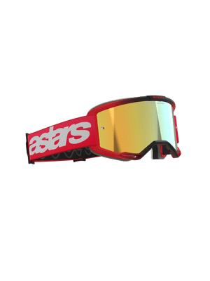 Alpinestars Vision 5 Blaze Red Goggles - Mirror Lens
