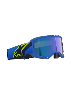 Alpinestars Vision 5 Corp Blue Yellow Goggles - Mirror Lens