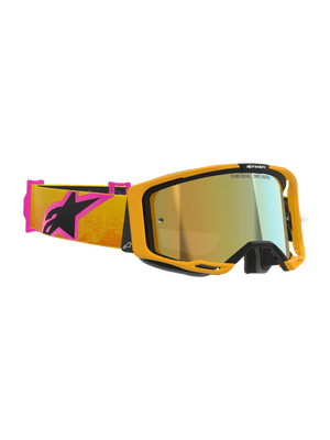 Alpinestars Vision 8 Corp Orange Yellow Pink Goggles - Mirror Lens