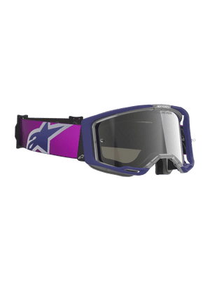 Alpinestars Vision 8 Corp Purple Grey Goggles - Mirror Lens