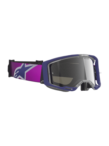 Alpinestars Vision 8 Corp Purple Grey Goggles - Mirror Lens