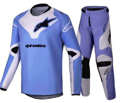 Alpinestars Youth Racer Veil Motocross Kit Combo - Purple Black
